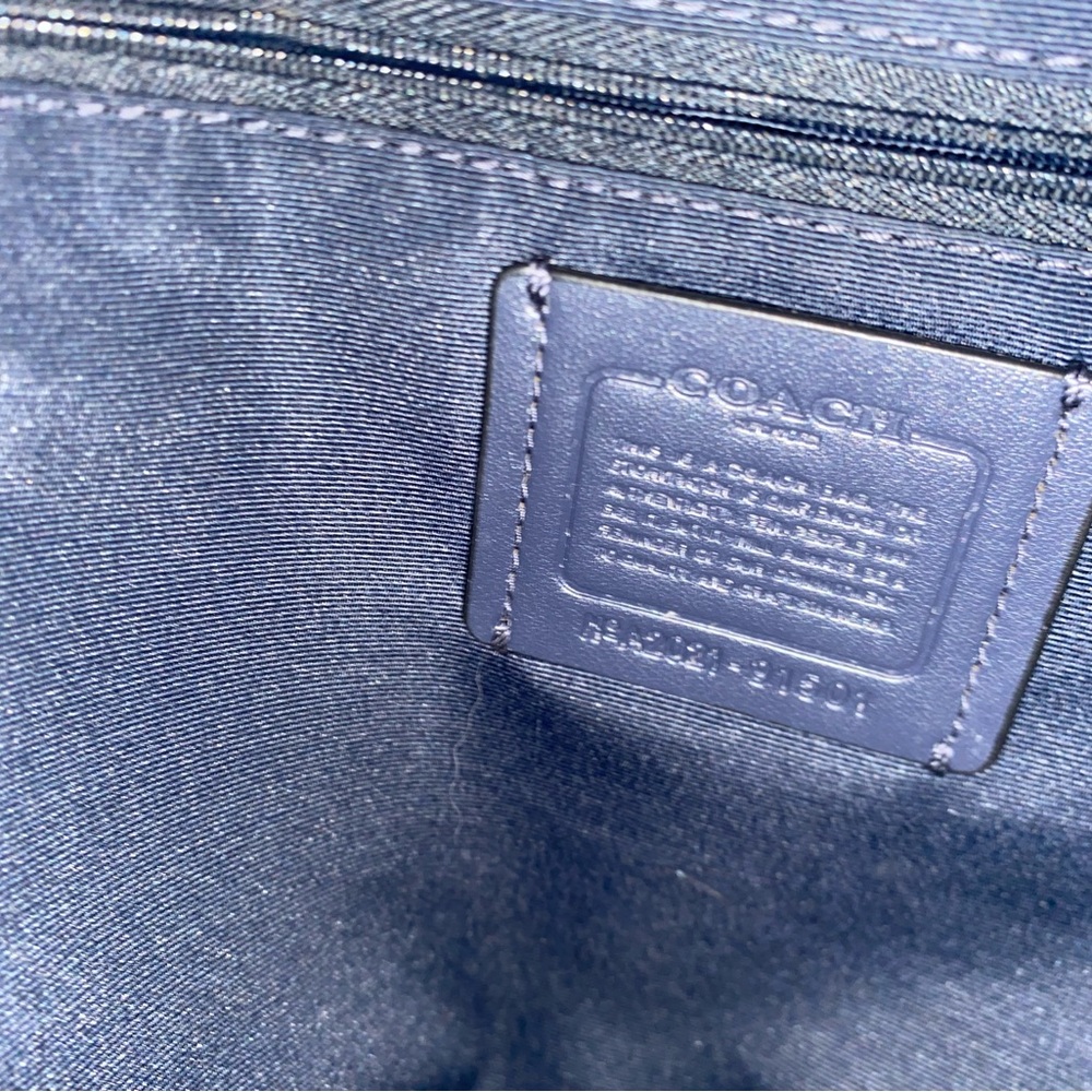Coach Signature Pattern Blue Backpack - Picture 3 of 4